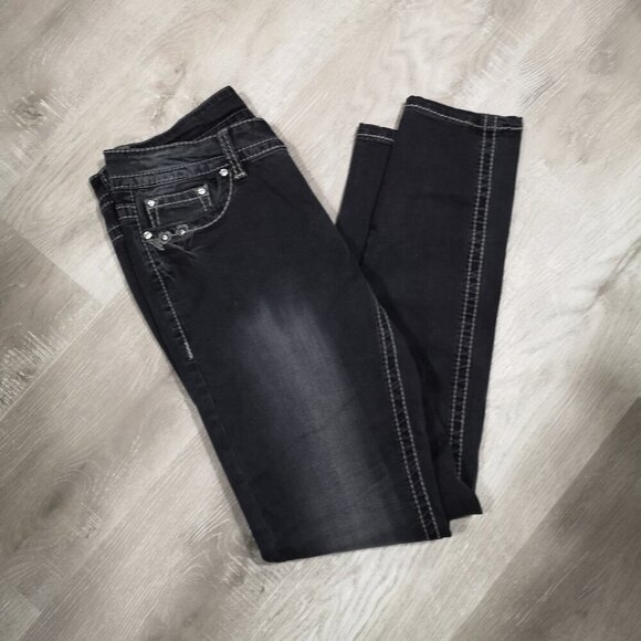 Suko Jeans Ladies Size 10 Narrow Legs Black Jeans - Picture 9 of 13